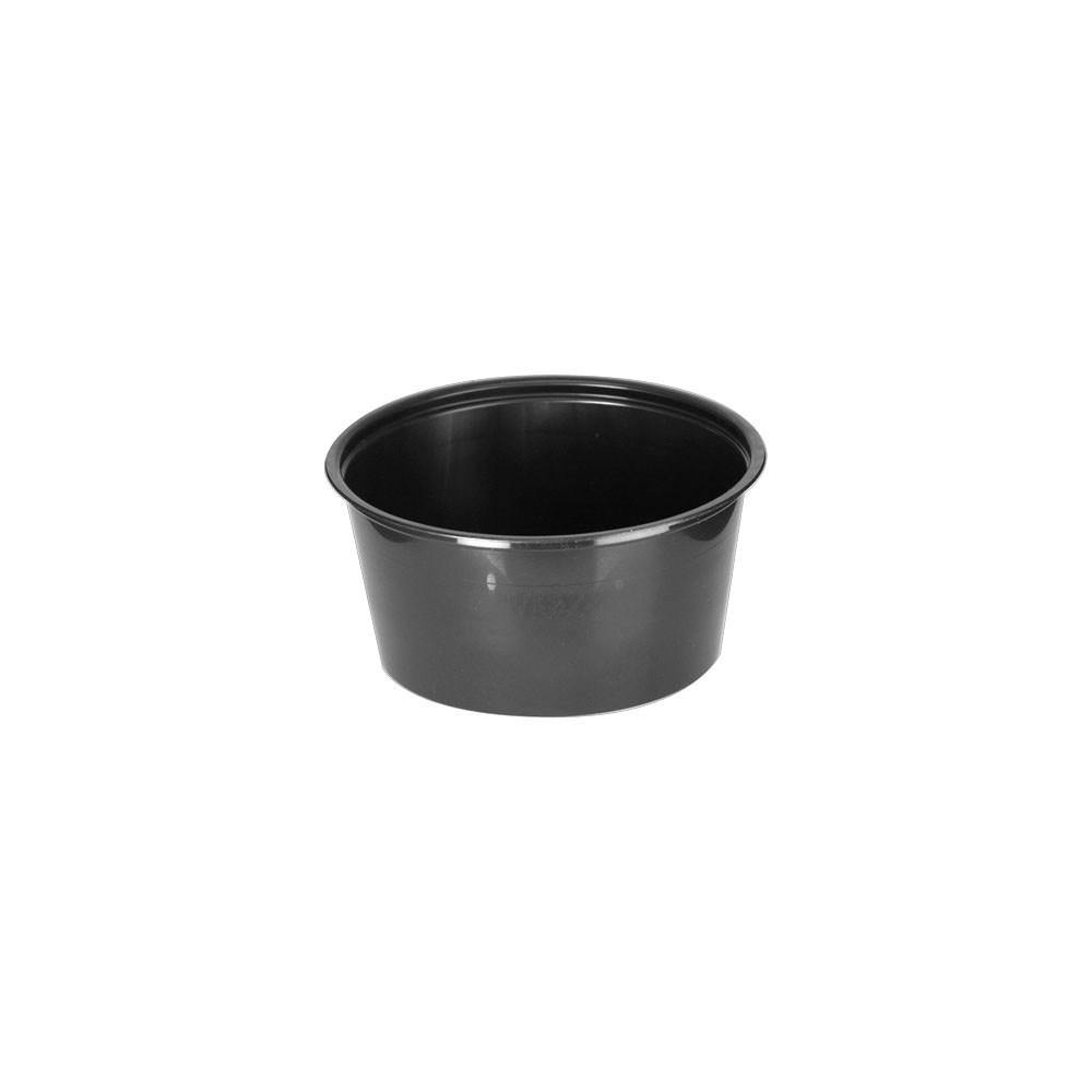 PPC400B Black 4 oz. Polypropylene Souffle Cup     20/125cs