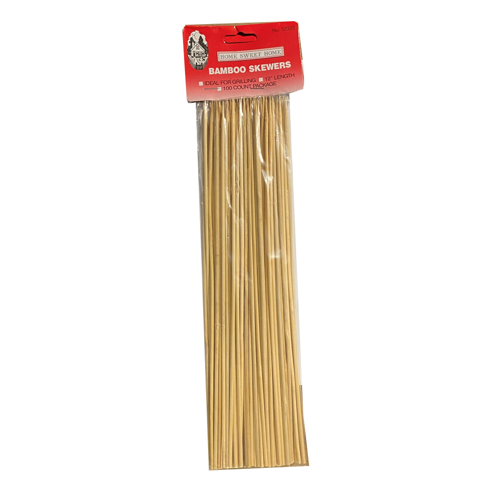 33325 12" Bamboo Skewers 24/100 cs