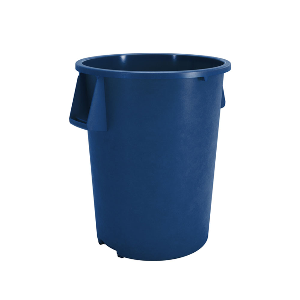 84104414 Blue Bronco Round 44 Gallon Waste Bin    Trash Container 1 ea.