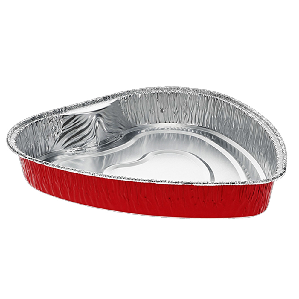 Y69030DR Aluminum Red Large Heart Pan100/cs