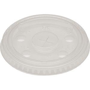 LKC12/20FX/9508076 Clear 9-12-20 oz. PET Slotted Lid w/ID Buttons 10/100 cs