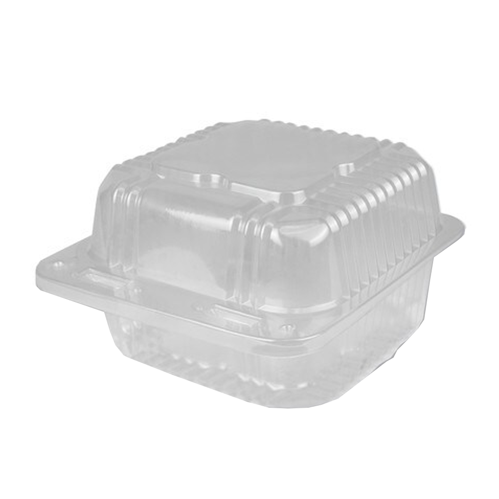 PXT600 Clear 6" Plastic Hinged Sandwich Container 500/cs