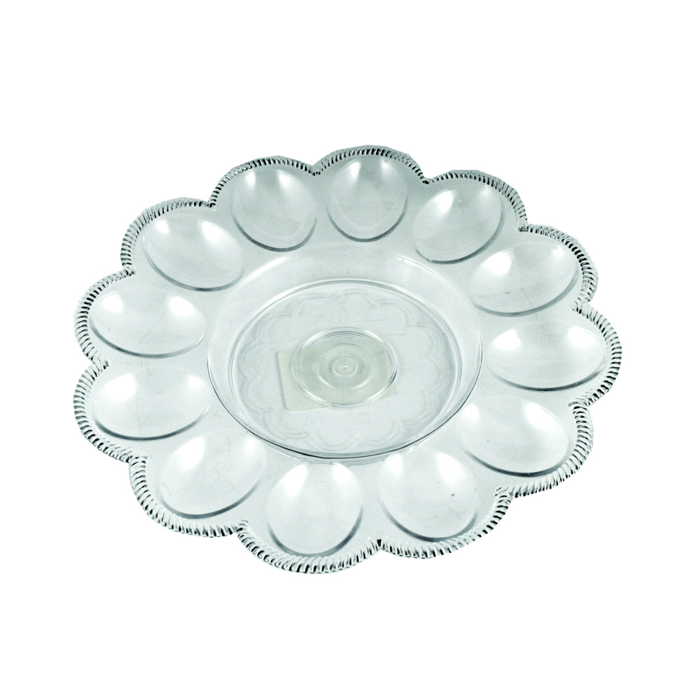 MPI0140 Sovereign Clear 9.5" Plastic Egg Dish 24/cs