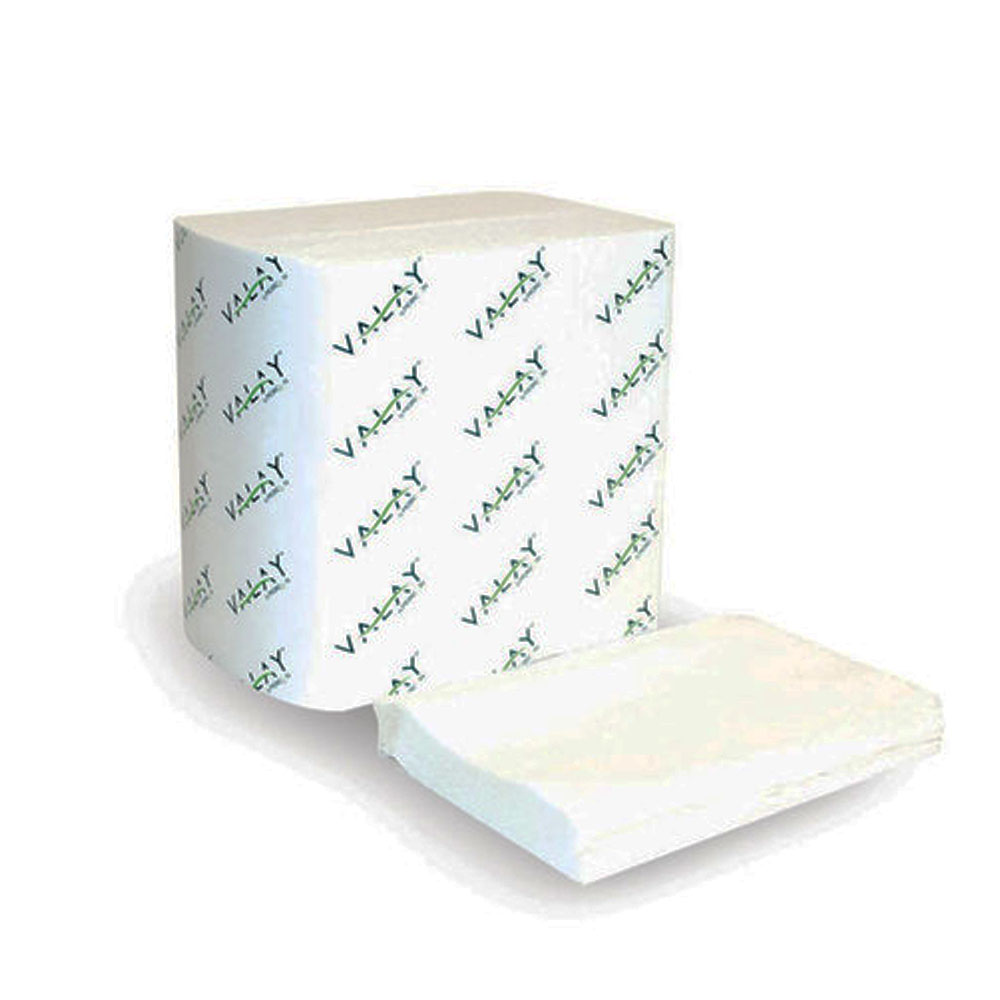 4300VN Valay White 2 ply 6.3"x8.8" Interfolded Napkin 12/500 cs