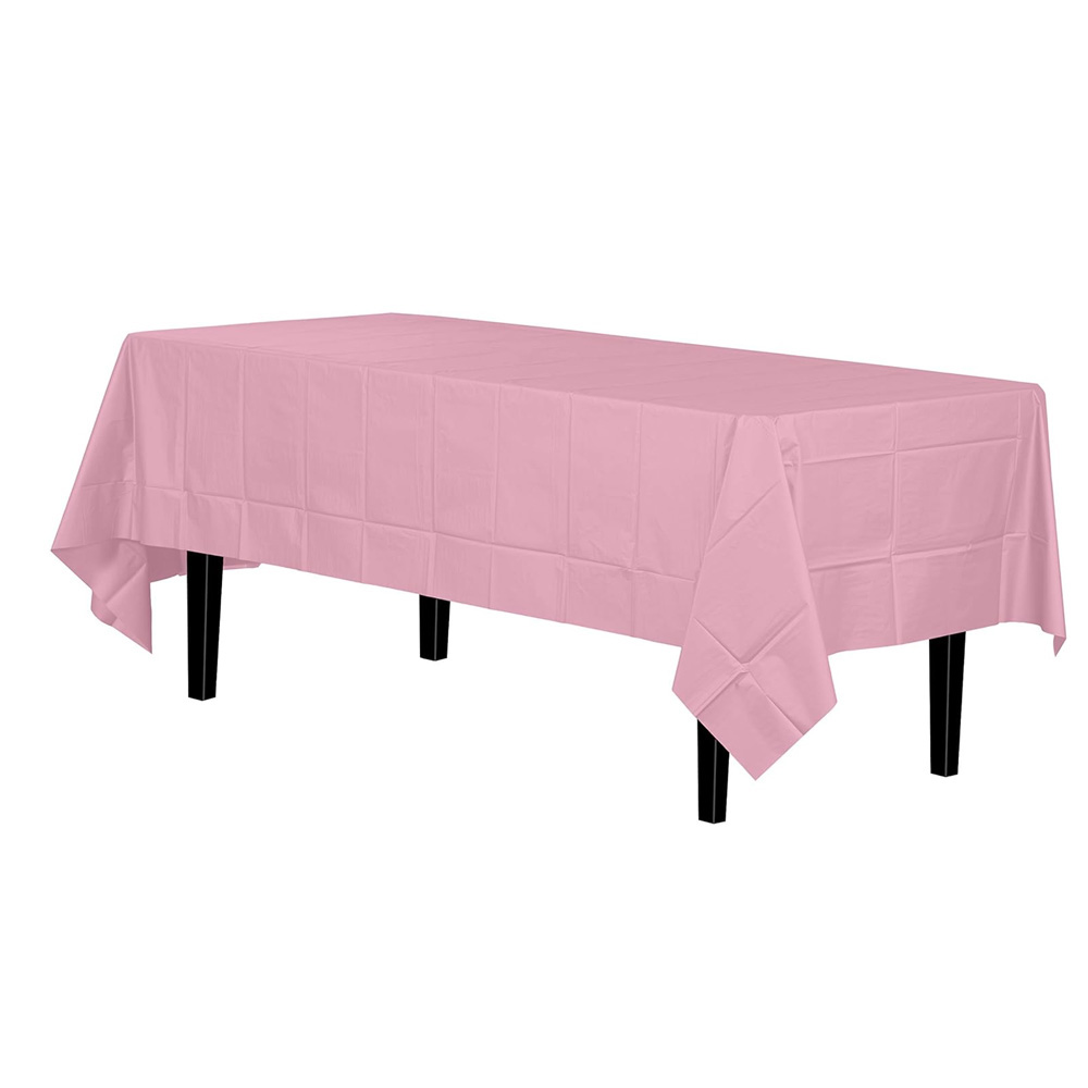 21111 Pink 54"x108" Plastic Table Cover 48/cs