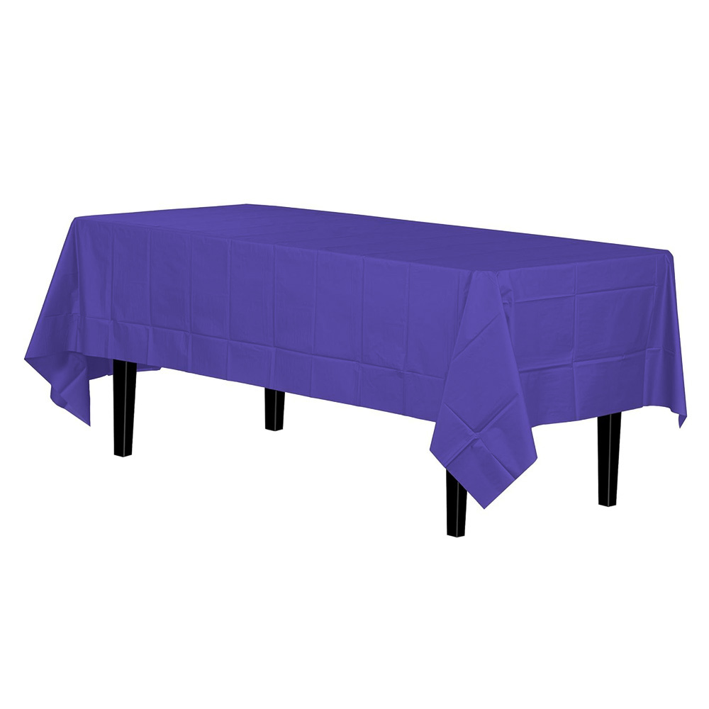 21113 Purple 54"x108" Plastic Table Cover 48/cs