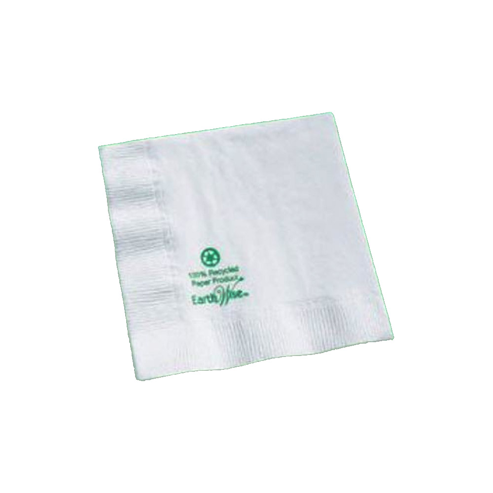 057300 Earthwise White 10"x10" Beverage Napkin 12/250 cs