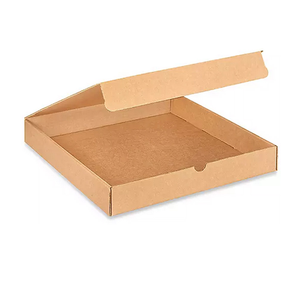 14"BFLUTE Kraft 14" Corrugated Pizza Box 50/cs - 14"BFLUTE 14"KFT CORRU PIZZABX