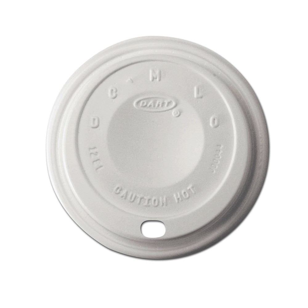 12EL White 12 oz. Plastic Cappuccino Lid 20/50