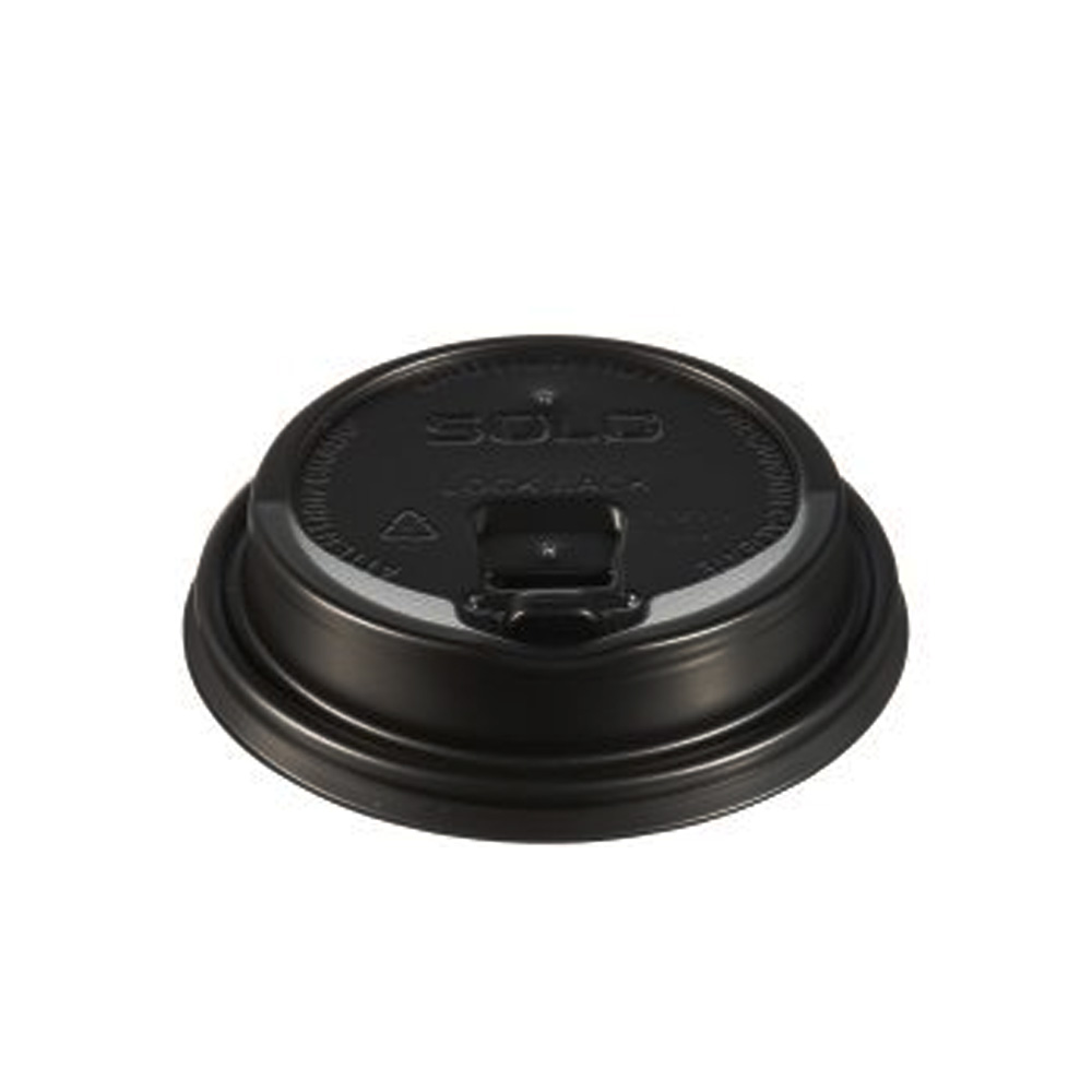 LK316B Black 16 oz. Plastic Travelock Dome Lid 10/100 cs