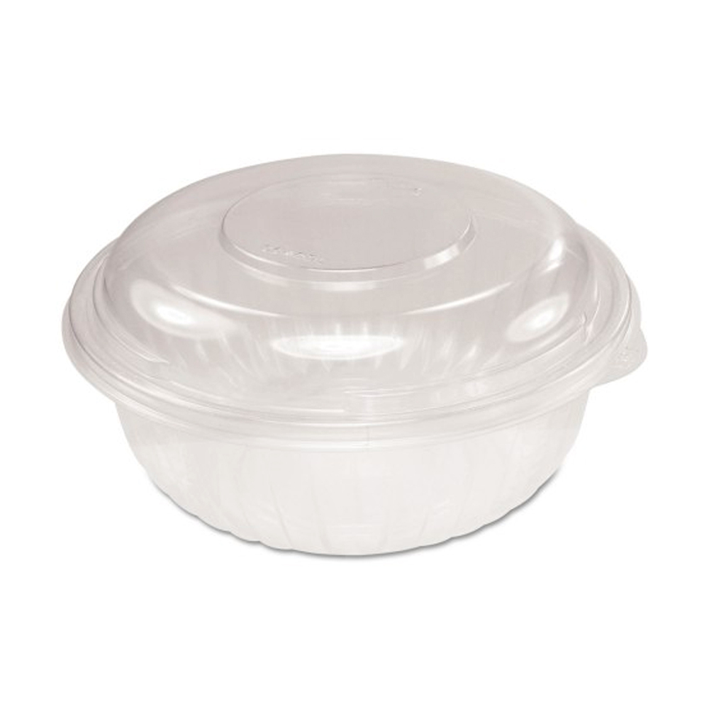 C32BCD PresentaBowls Clear 32 oz. Plastic Bowl and Dome Lid Combo 2/63 cs - C32BCD CL 32z BOWL W DOME LID