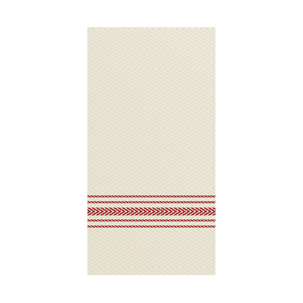 FP1110 White & Red Stripe 15"x15" Dish Towel 8/100 cs