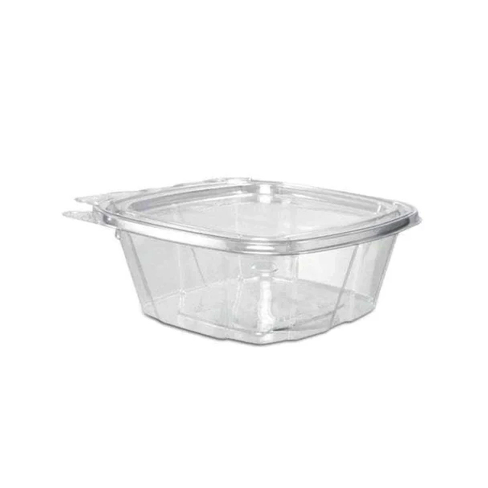 C12DER Clear 12 oz. Rectangular Plastic Container 16/63 cs