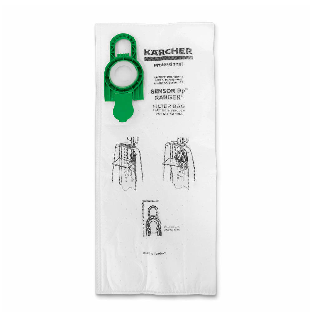 8.645-209.0 Karcher BP12 Vacuum Bags 10/cs