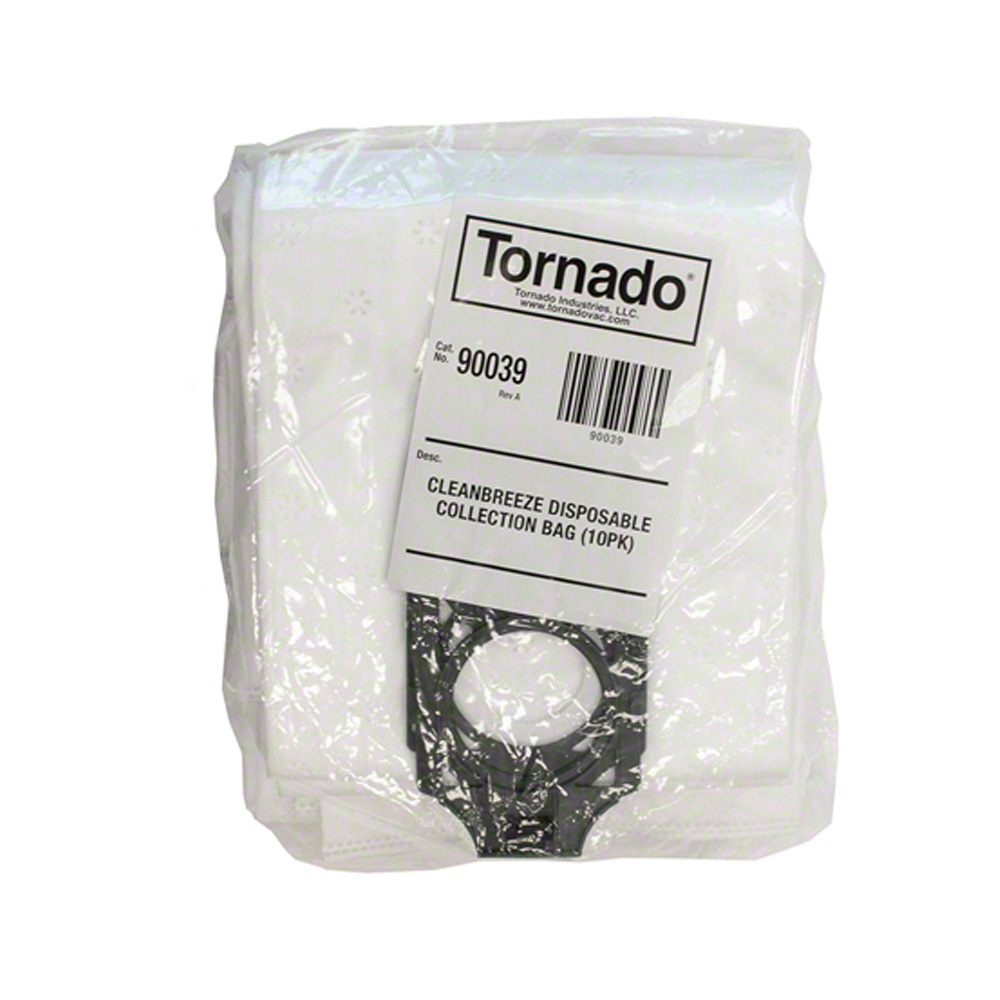 TOR90039 Tornado Clean Breeze Disposable Vac Bags for Roam Vacuum 10/cs - TOR900939 PAPER VAC BAG F/ROAM