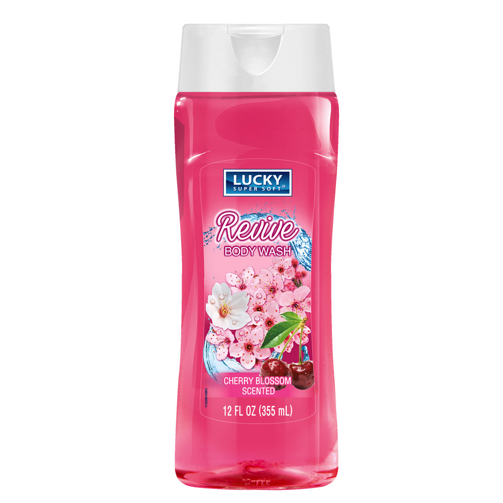 11123-12 Lucky Super Soft 12 oz. Revive Body Wash w/ Cherry Blossom Scent 12/cs