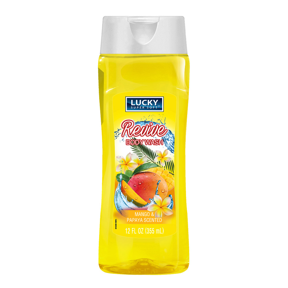 8312-12 Lucky Super Soft 12 oz. Revive Body Wash  w/ Mango & Papaya Scent 12/cs