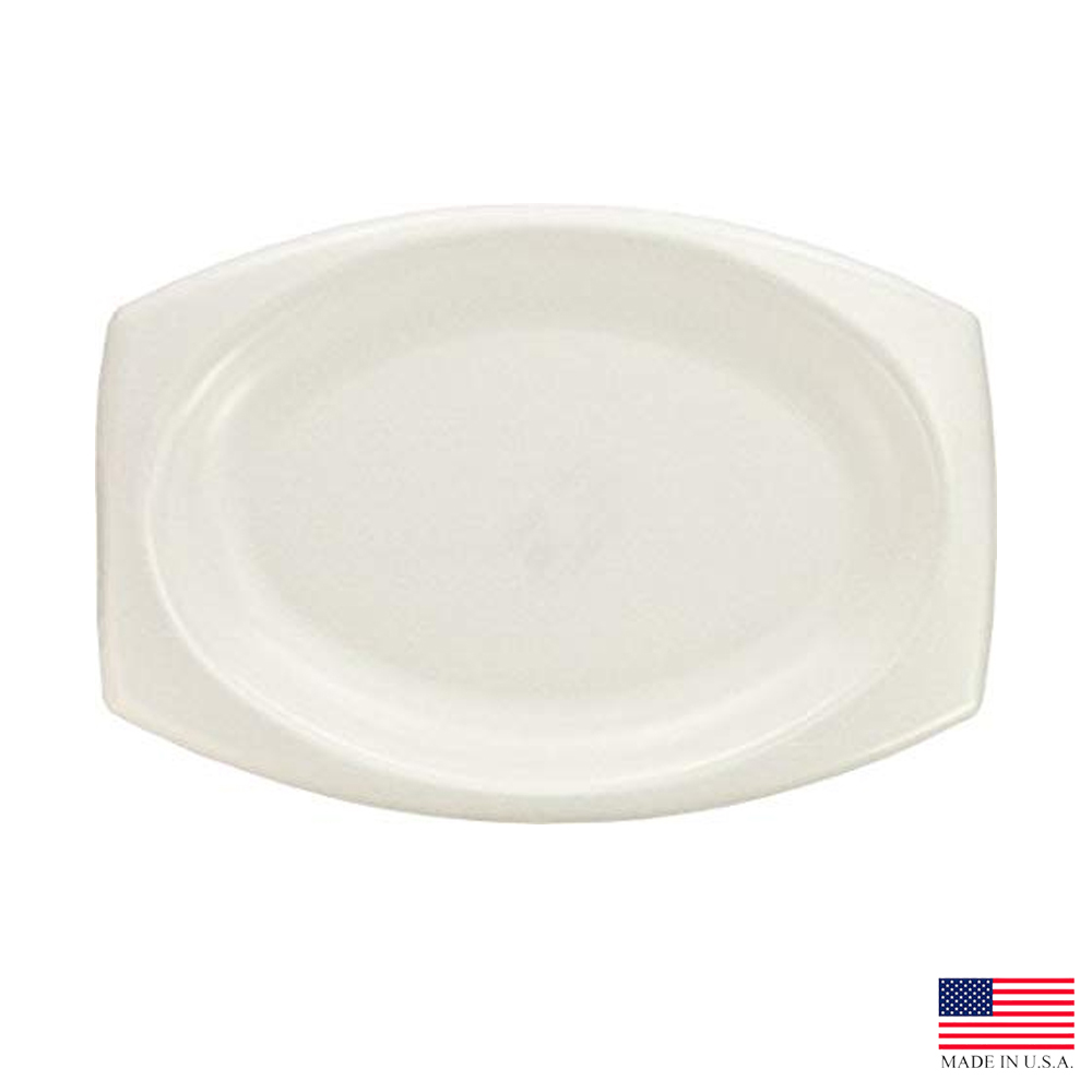 9prwqr Quiet Classic White 9 Oval Laminated Foam Platter 4125 Cs Wholesale Distributor Of