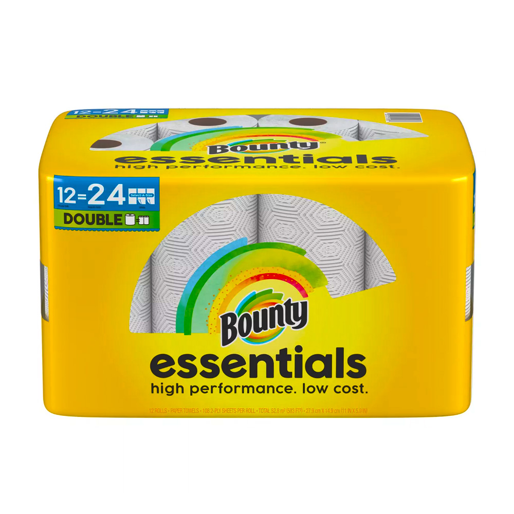 21109 Bounty Essentials Select-A-Size 2 ply       11"x5.9" Kitchen Roll Towel 12/108 cs