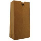 18420 Grocery Bag 20 lb. Kraft Recycled Paper 500/pk. - 18420 20#  KRAFT GROCERY BAG