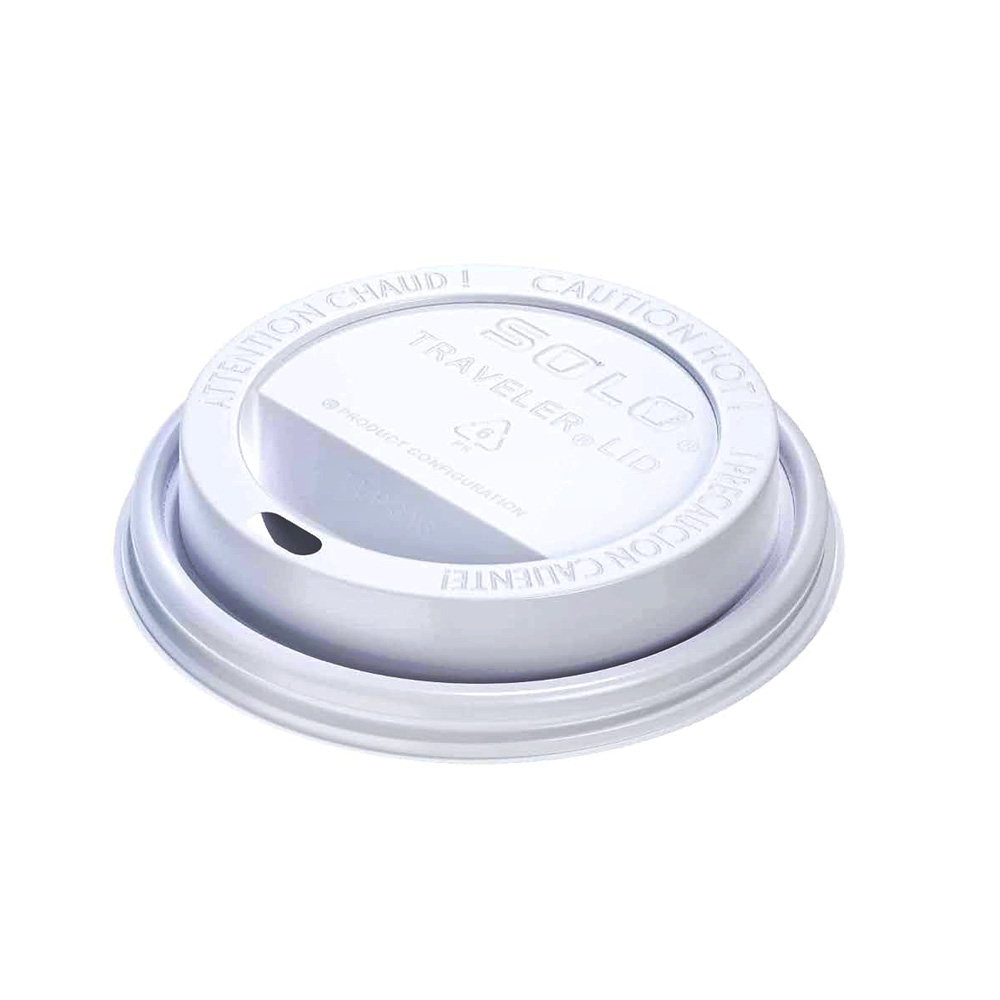 AMP316 White Sip-Thru Traveler Dome Lid 500/cs