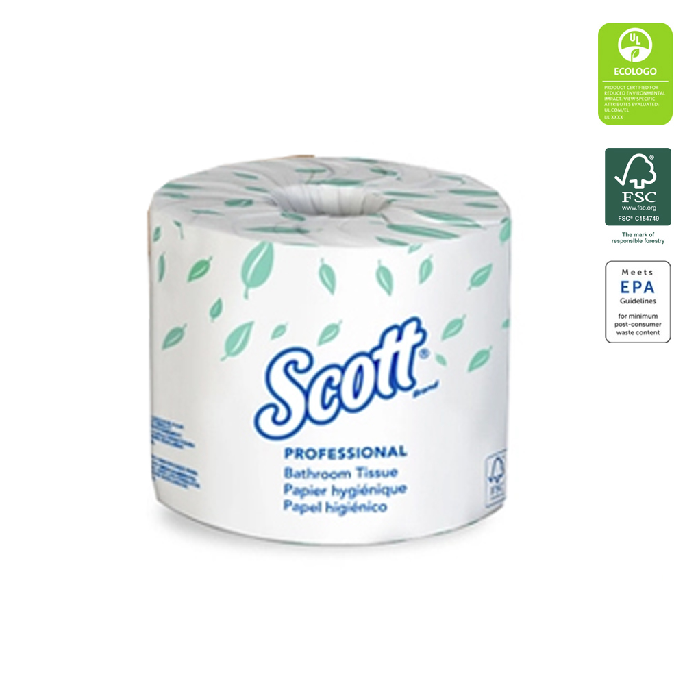 05102 Scott Bathroom Tissue White  1 ply  4"x4" 1210 Sheets 80/1210 cs