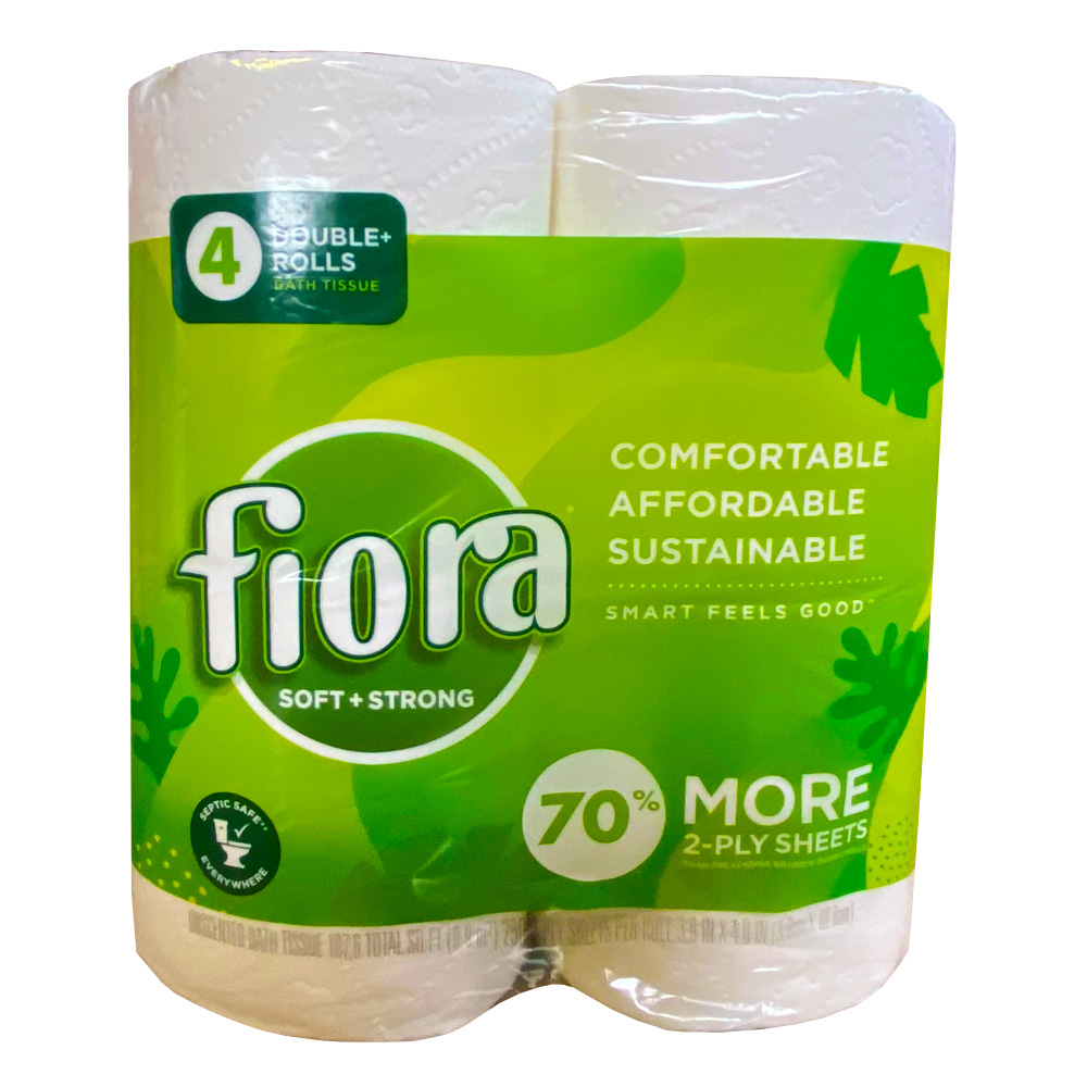 21002 Fiora 2 ply Soft & Strong Bathroom Tissue 4pk 12/4 cs - 21002 FIORA 2PLY TP 12/4PK