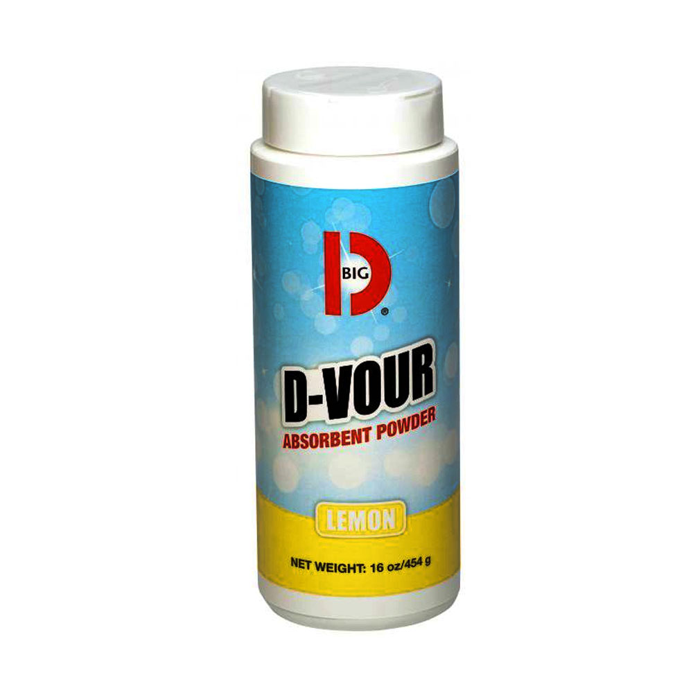 166 Big D D-Vour 16 oz. Absorbant Powder w/Lemon  Scent 6/cs