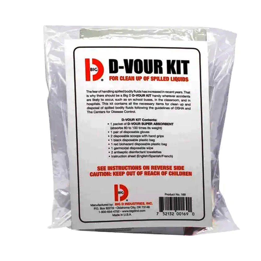 169 Big D D-Vour 1 lb. Clean-Up Kit 6/cs