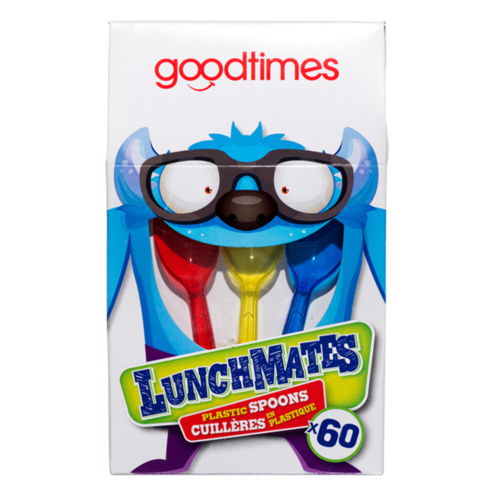 GT002 Lunchmates 5" Spoon w/ Clip Strip 12/60 cs