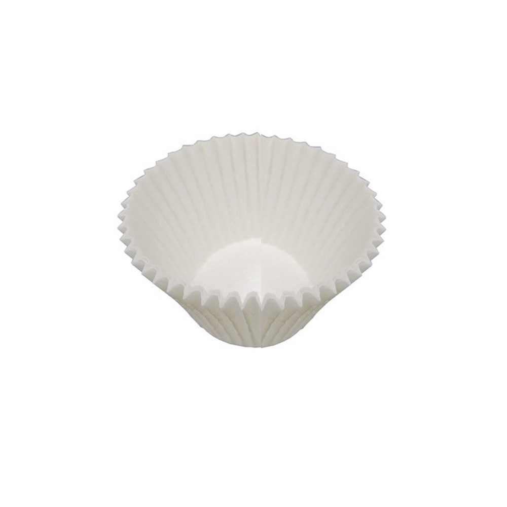 CG01009 3.5" White Fluted Baking Cup 20/500 cs - CG01009 3.5" BAKING CUP 10M