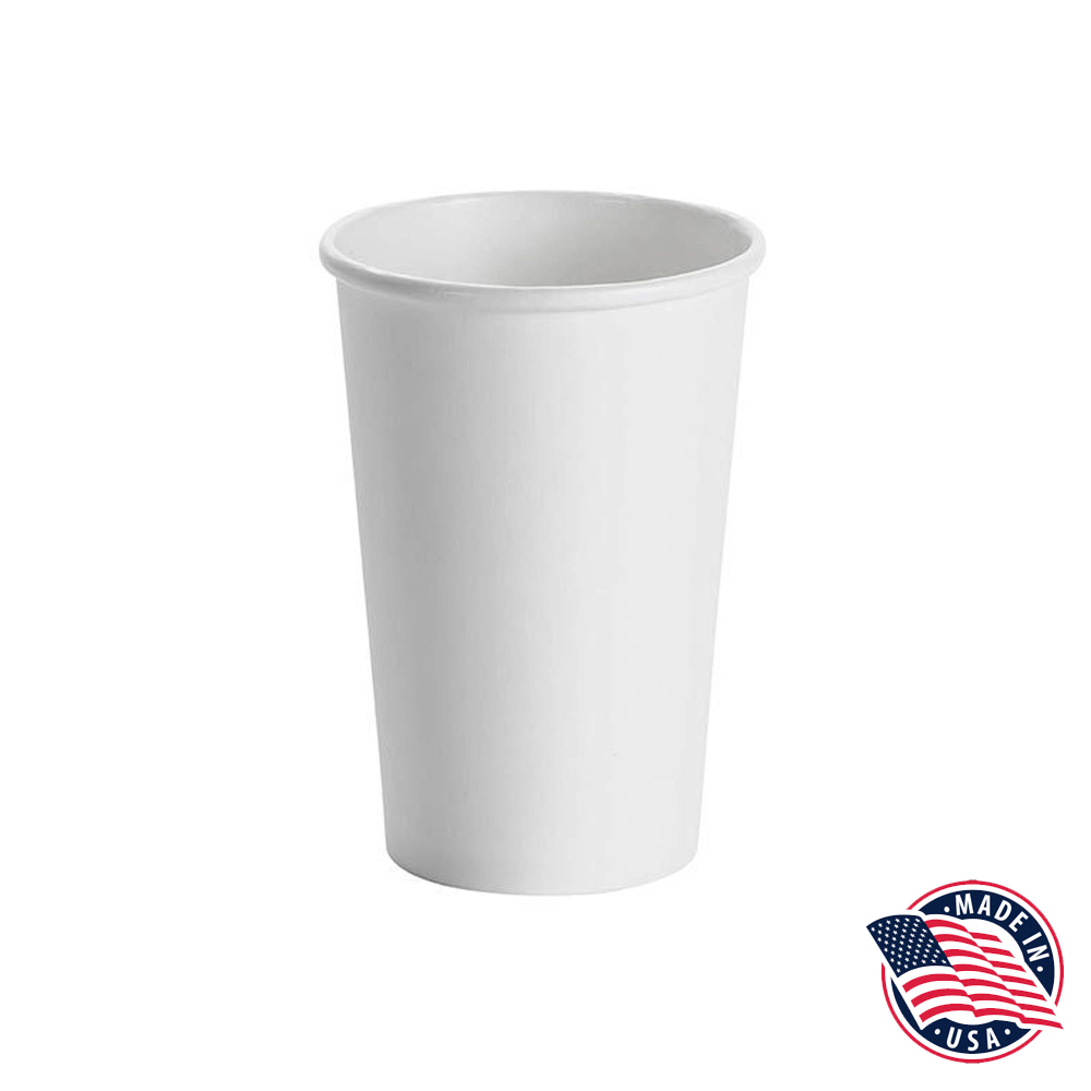 WFC10HC White 10 oz. Poly Coated Paper Hot Cup 20/50 cs