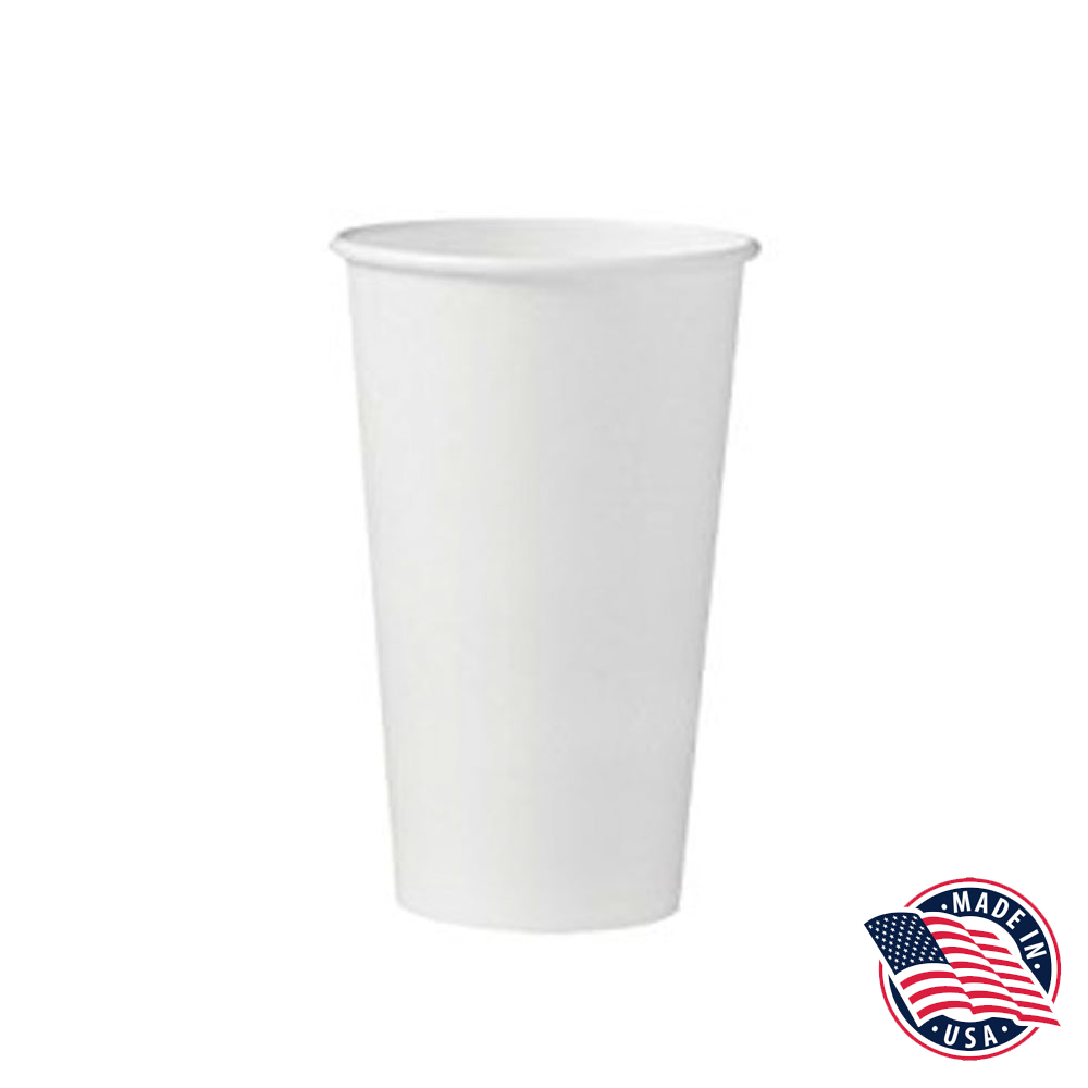 WFC16HC White 16 oz. Poly Coated Paper Hot Cup 20/50 cs - WFC16HC WHT 16z FRESH HOT CUP