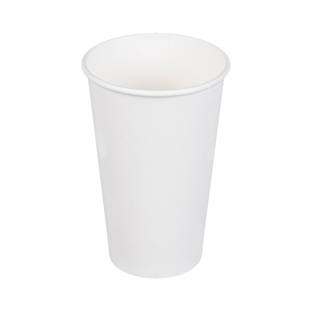 0016 White 16 oz. Paper Hot Cup 20/50 cs - 0016 WHT 16z PAPER HOT CUP