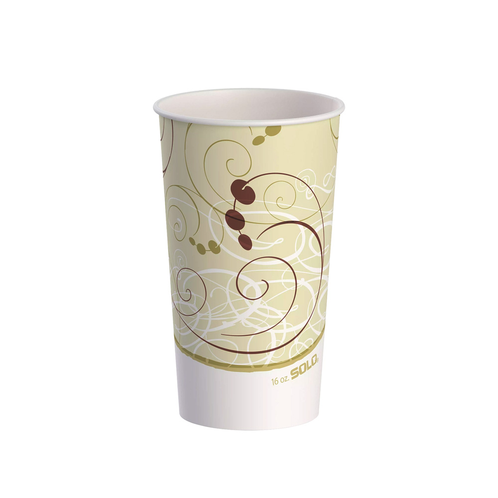 RP16P-J8000 Symphony Design 16-18 oz. Poly Coated Paper Cold Cups 20/50 cs