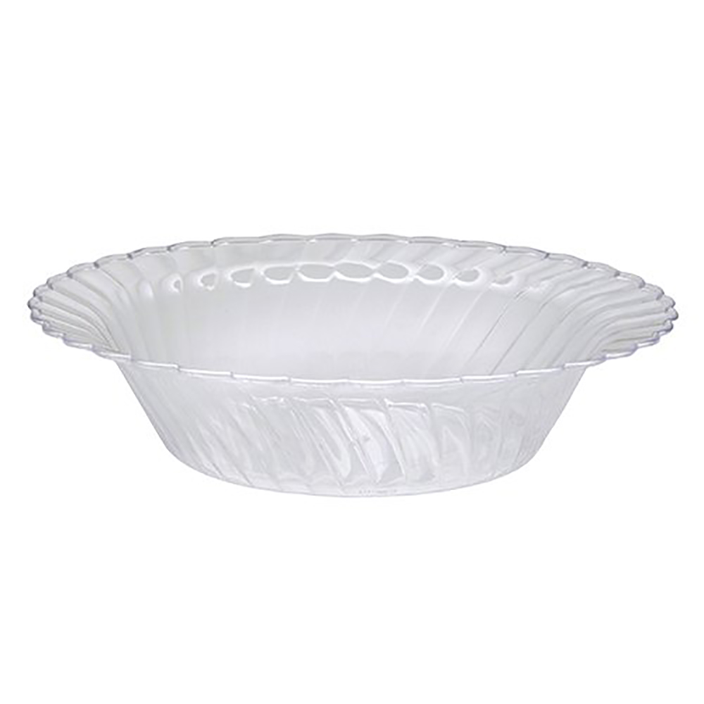 RSCWB101512 Classicware Clear 10 oz. Plastic Scalloped Bowl 15/12 cs