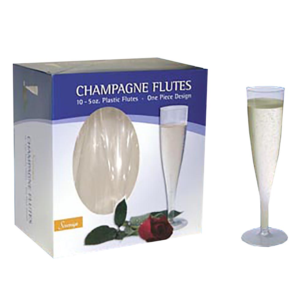 MPI10516 Sovereign Champagne Flute 5 oz. Clear Plastic 1pc 10/10 cs - MPI10516 5z CLR FLUTE CHAMP