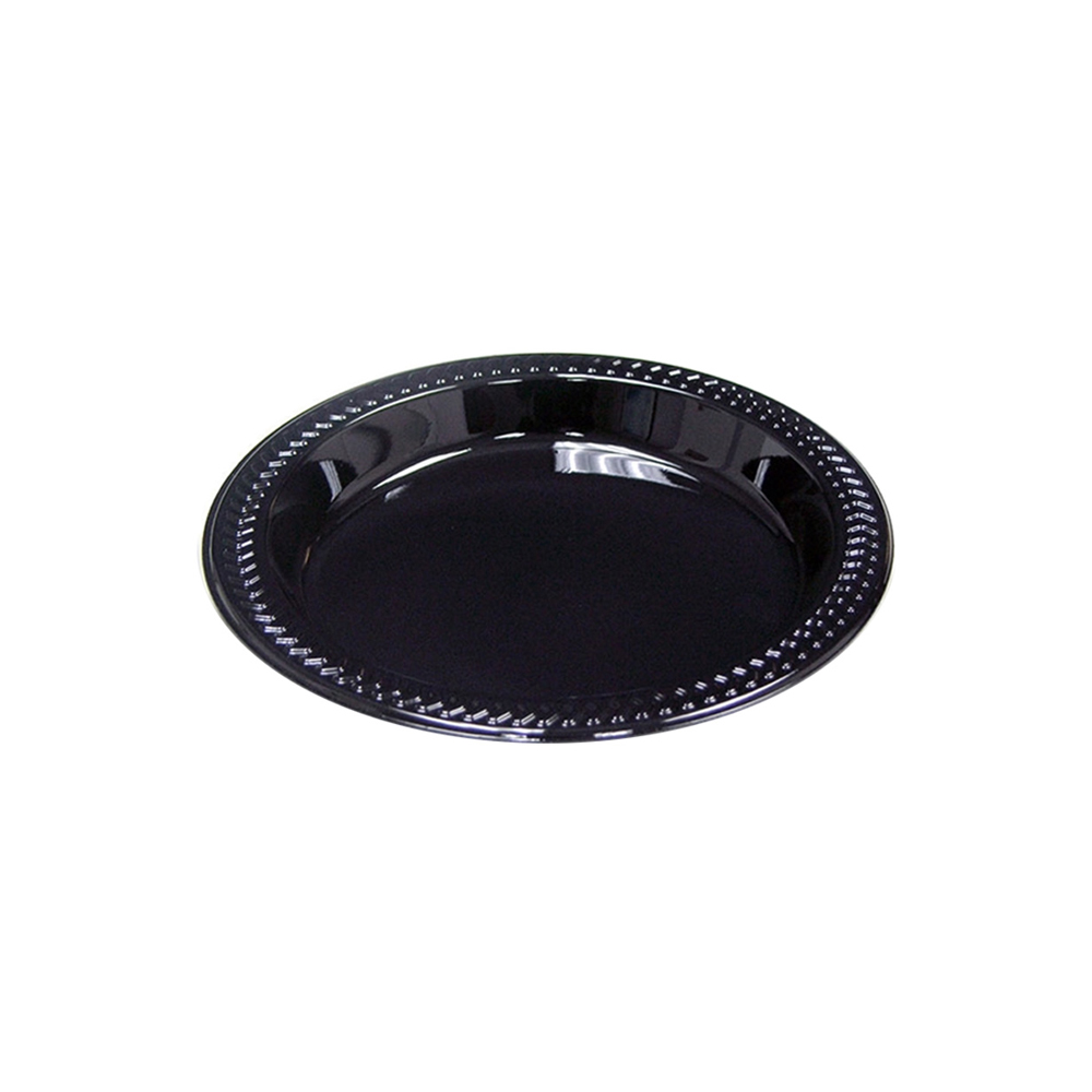 YMI6E Black 6" Plastic Plate 1000/cs