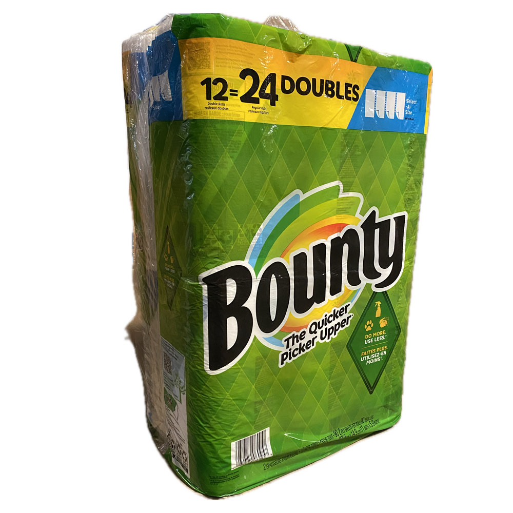 20609 Bounty Kitchen Roll Towel 2 Ply             Select-A-Size 11"x5.9" 12 Double Rolls 90 She