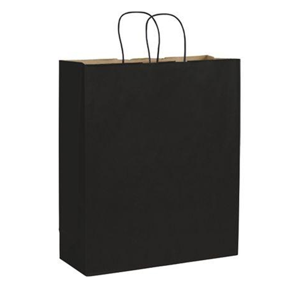 78111 Black 16"x6"x19" Towner Shopping Bag  w/    Handles 200/cs