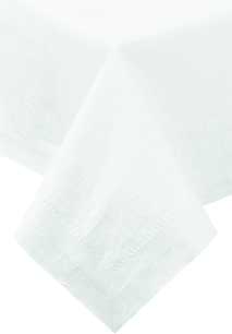 210086 Cellutex White 82"x82" 2 Ply Poly Tissue Table Cover 25/cs - 210086 WH 82X82 TABLECOVER