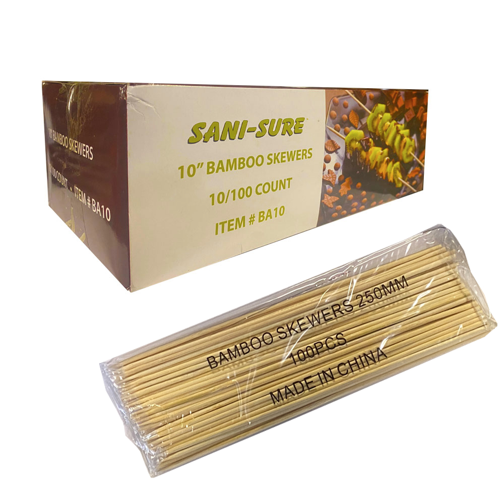 BA10 Bamboo 10" Skewer 10/100 cs - BA10 10" BAMBOO SKEWER