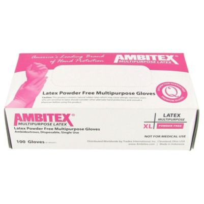 LXL5201/GRPRXL1T Ambitex Extra Large Multi-Purpose Latex Gloves Powder Free 10/100 cs