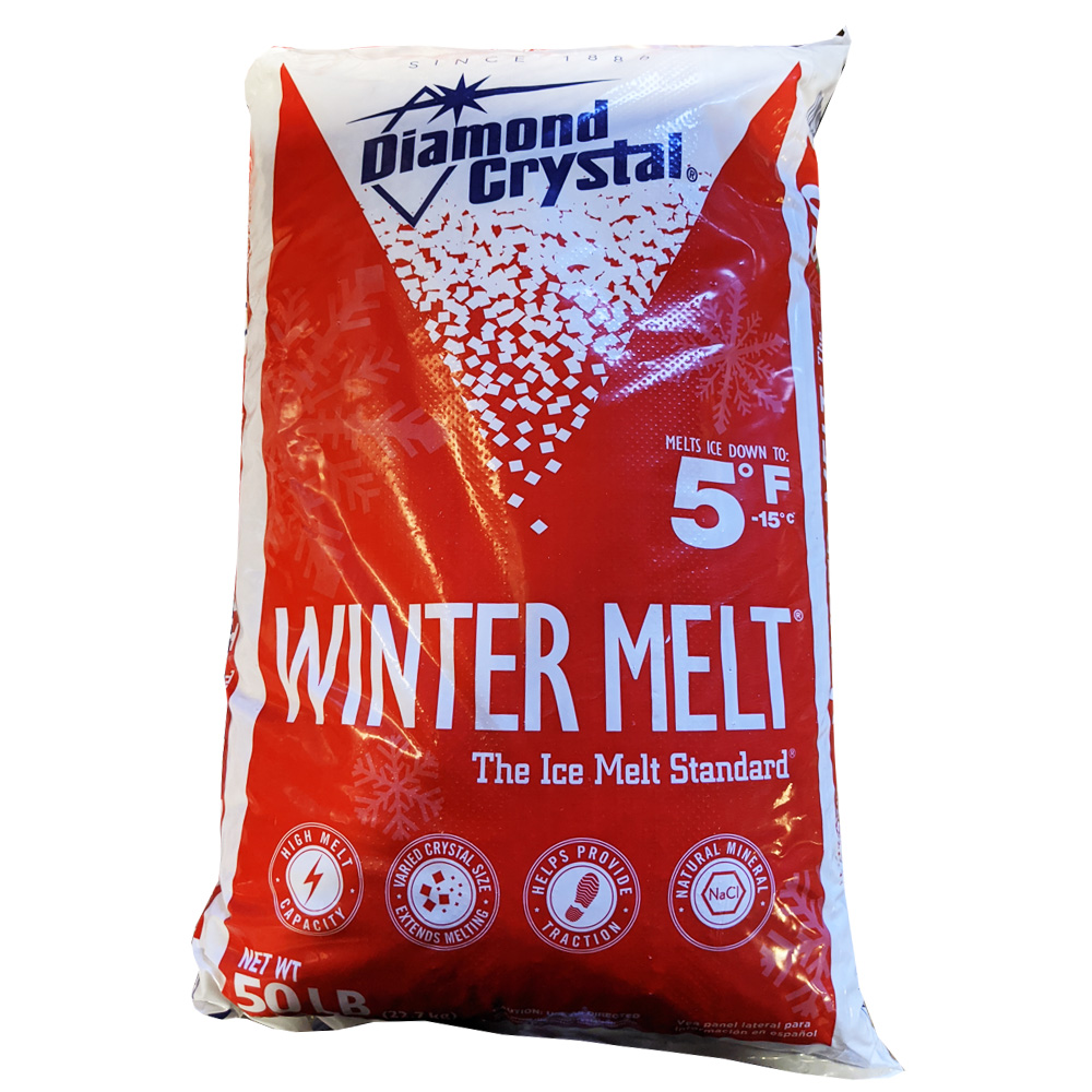 100012605 Diamond Crystal 50 lb. Bag Winter Melt Rock Salt Ice Melt 1 bg. - 100012605 50# ROCK SALT