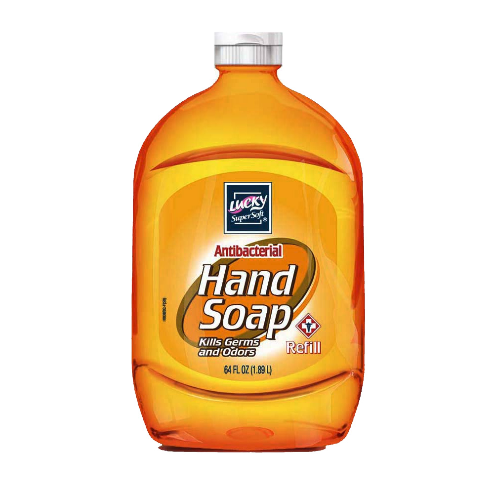 10038-6 Lucky Super Soft 64 oz. Anti-Bacterial Hand Soap Refill 6/cs - 10038-6 SOAP ANTIBAC RFILL 64z