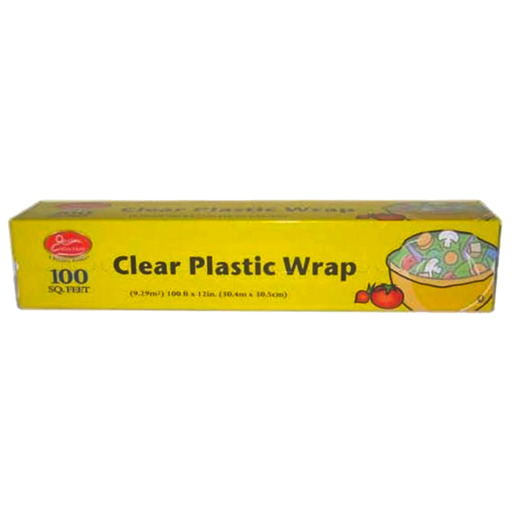 F36/100 12"x100' Clear Plastic Wrap Roll 36/cs