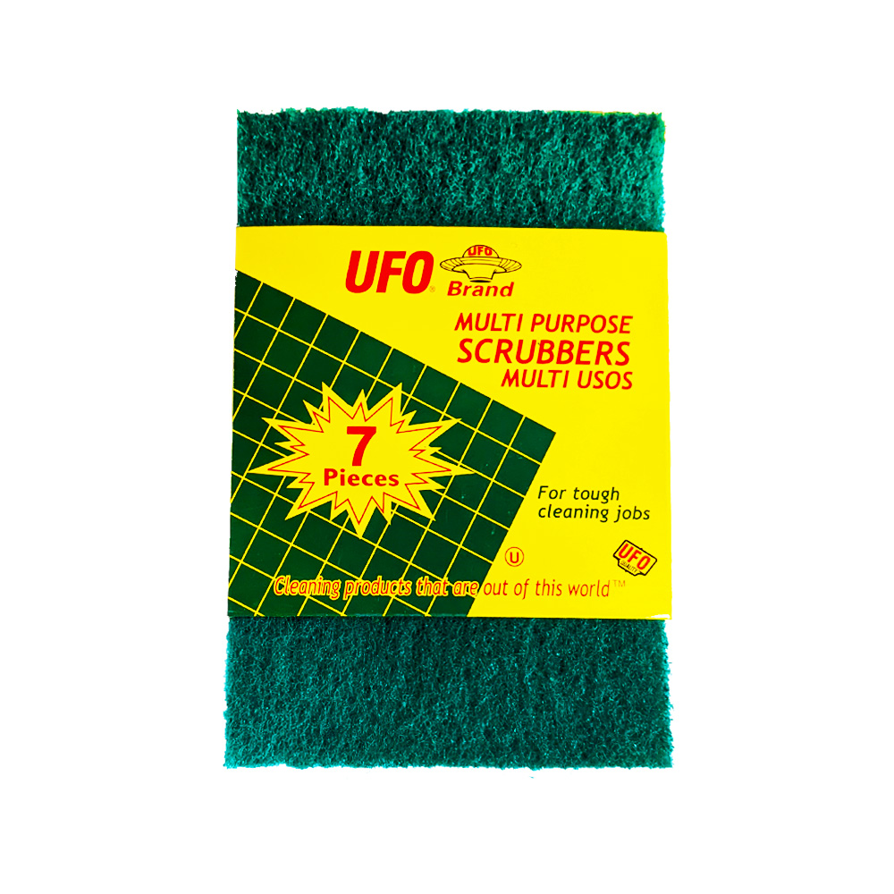 Wholesale 5 Pack UFO Abrasive Sponge Scrubbers RED/ BLUE/ YELLOW