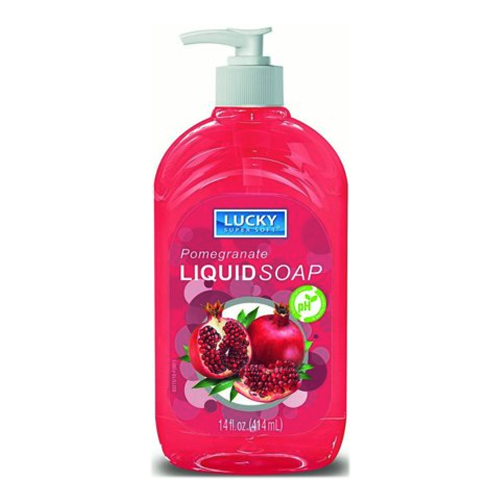 3215-12 Lucky Super Soft 14 oz. Hand Soap w/Pomegranate Scent 12/cs - 3215-12 SOAP POMEGRANATE 14z