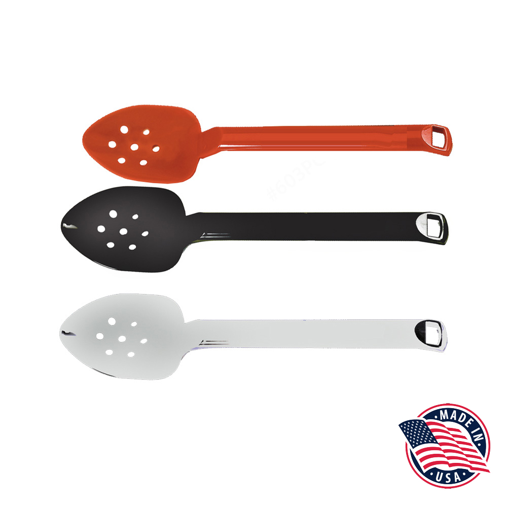 604PC Assorted Lexan Polycarbonate Slotted ServingSpoon 12/cs - 604PC LEXAN SLOTTED SPOON (POL