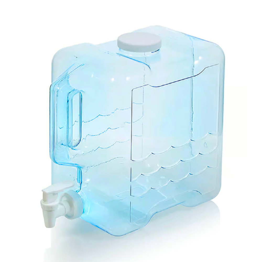 743 Clear 2 Gallon Beverage Dispenser w/ White Top 4/cs
